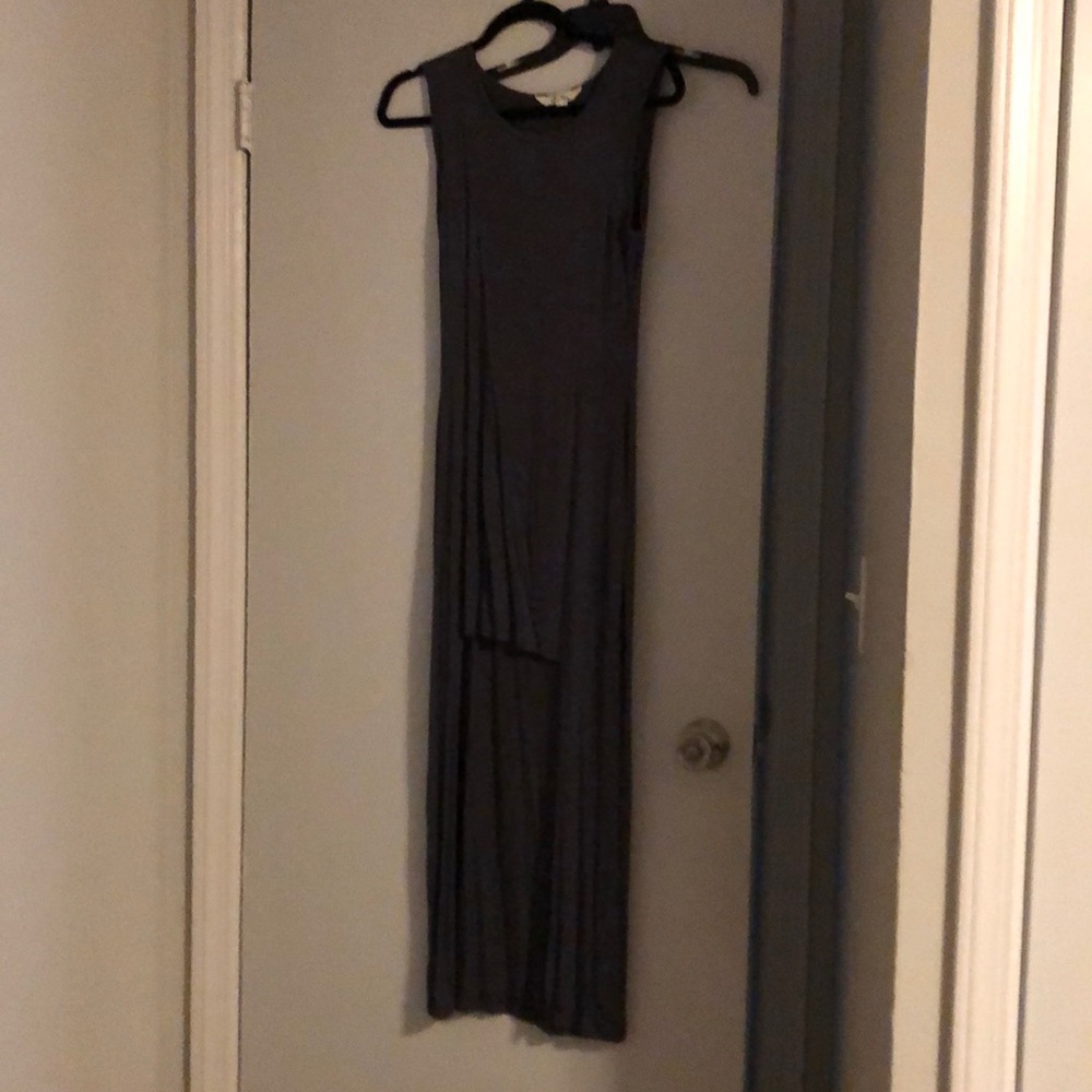 Curve hugging high low dress